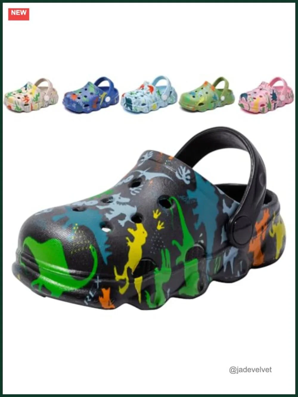 Toddler Dinosaur Clog Sandals Slip On Garden Beach Water Shoes